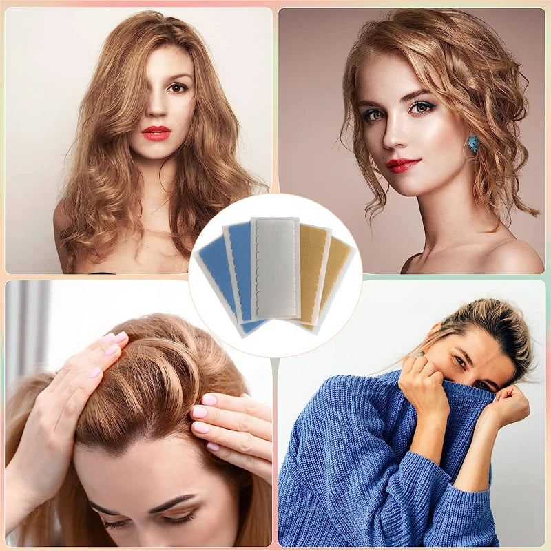 Hair System Tape Invisible Wig Glue Adhesive Materials Double Sided Tape For Lace Front Toupee 5/10Sheets Hair Extension Tape -