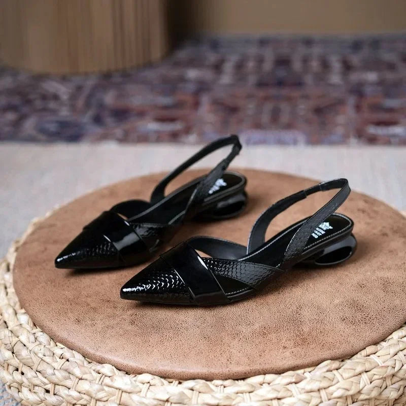 Shoes for Women 2024 Fashion Slip on Women's Pumps Autumn Pointed Toe Shallow Solid Dress Low-heeled Casual Office Ladies Shoes -