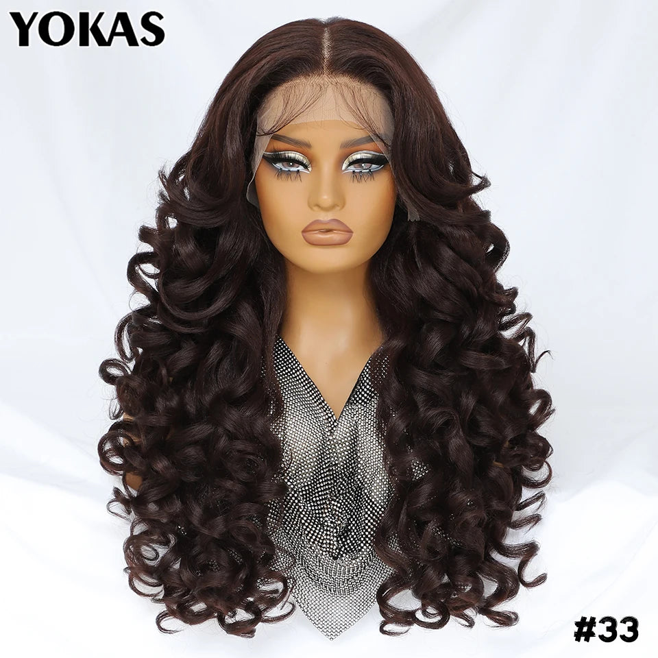 Achieve a stunning look with this Latisha curly 13x6 lace frontal wig. Featuring pre-plucked hairline and baby hair, this wig offers a natural and stylish appearance for a flawless finish. -