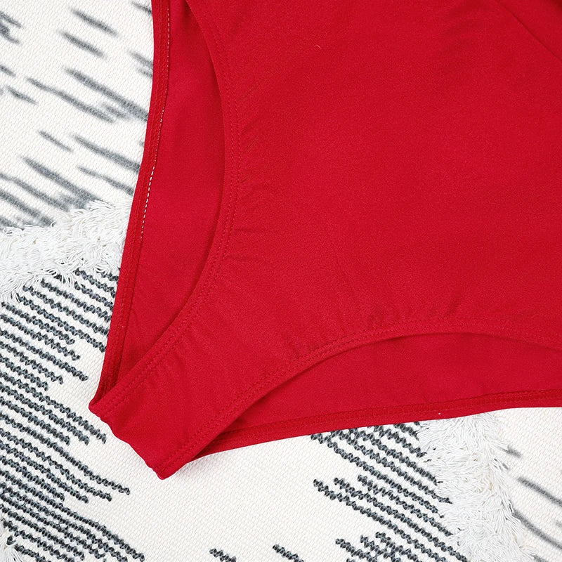 One Shoulder Swimsuit Women Swimwear 2025 Sexy Bikinis Female Biquini Hollowen Swim Suits Cut Out Bodysuit Bathingsuit Beachwear -