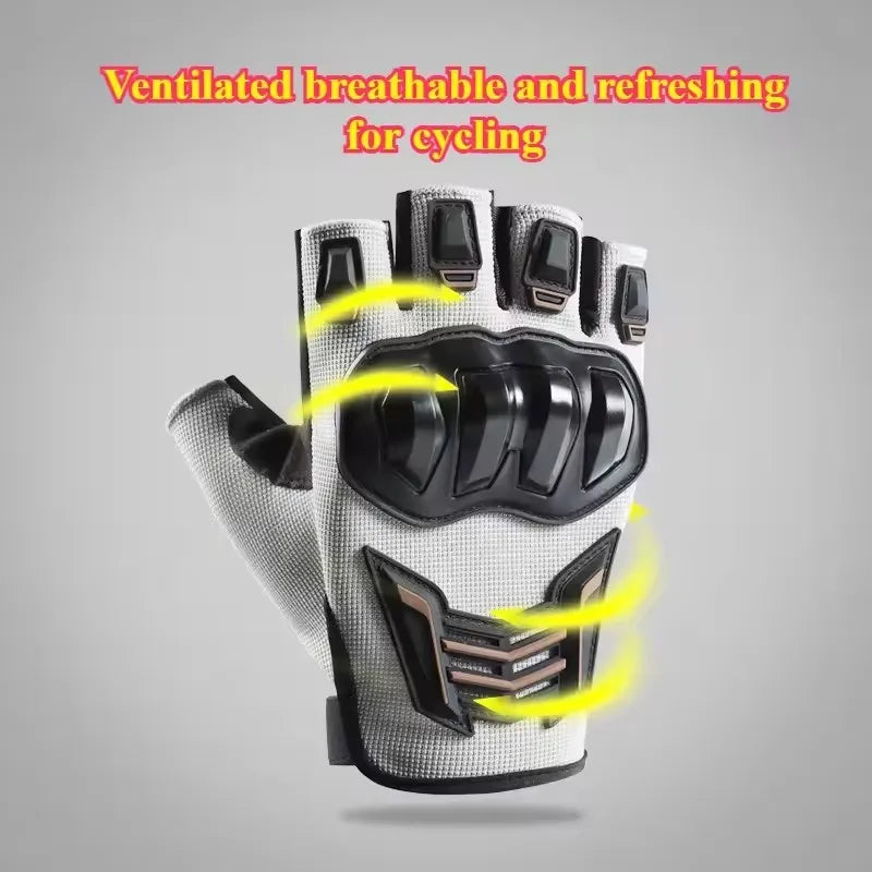 Breathable Motorcycle Gloves Half Finger -