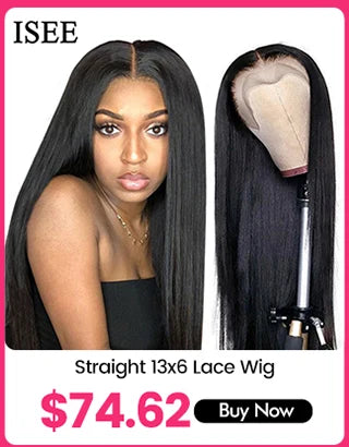 Wear Go Glueless Wigs ISEE Hair Brazilian Kinky Straight 7x5 HD 100% Glueless Preplucked Human Wigs Ready To Go Pre Cut No Glue -