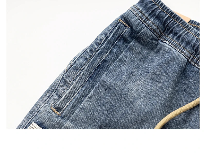 Classic Washed Blue Denim Jeans for Men -