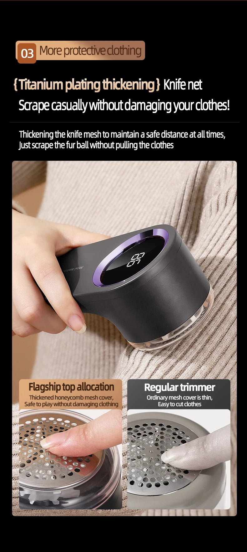Keep your clothes and fabrics looking fresh and lint-free with this USB charging electric lint remover. Say goodbye to lint and fuzz for a clean and polished appearance! -