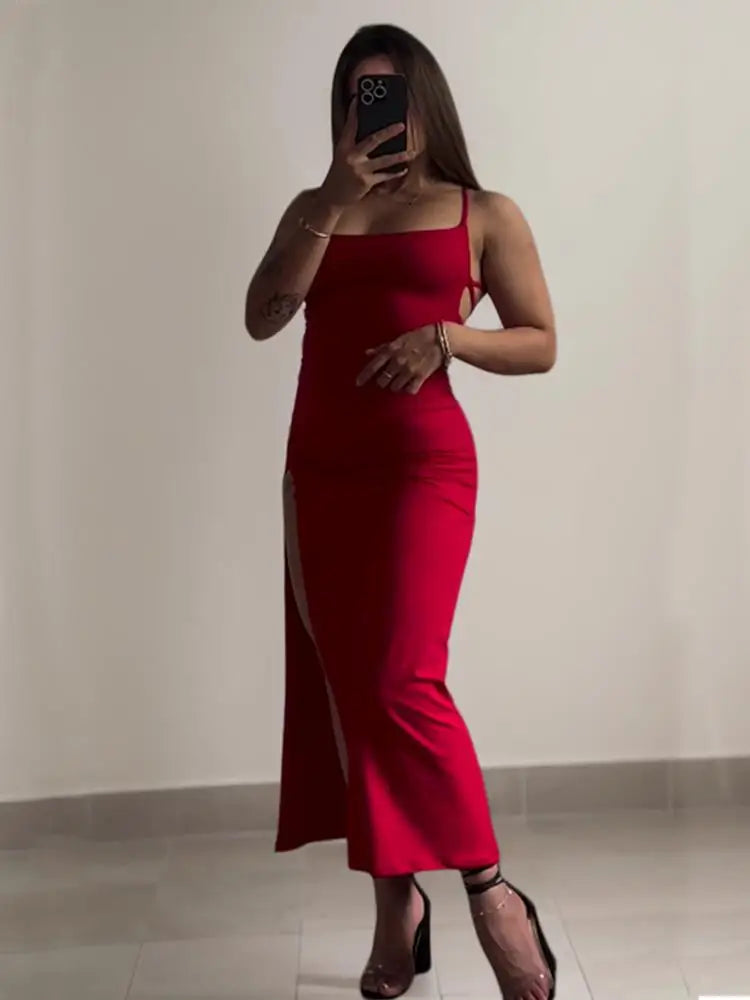 halter strap hip dress -