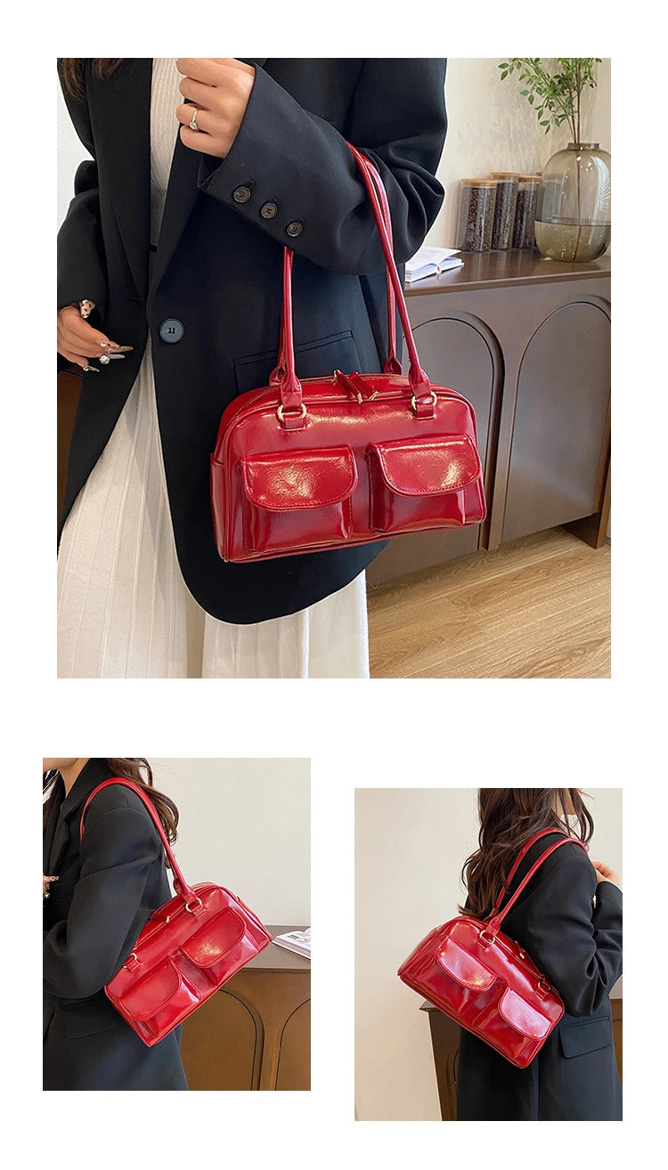 Accessorize stylishly with this black shoulder bag for women. This versatile handbag can be carried as a purse or a crossbody bag, making it a chic and practical choice for all occasions. -