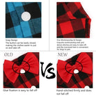 Dress your pet in a stylish plaid and striped shirt—perfect for adding a touch of sophistication to your furry friend's wardrobe! -