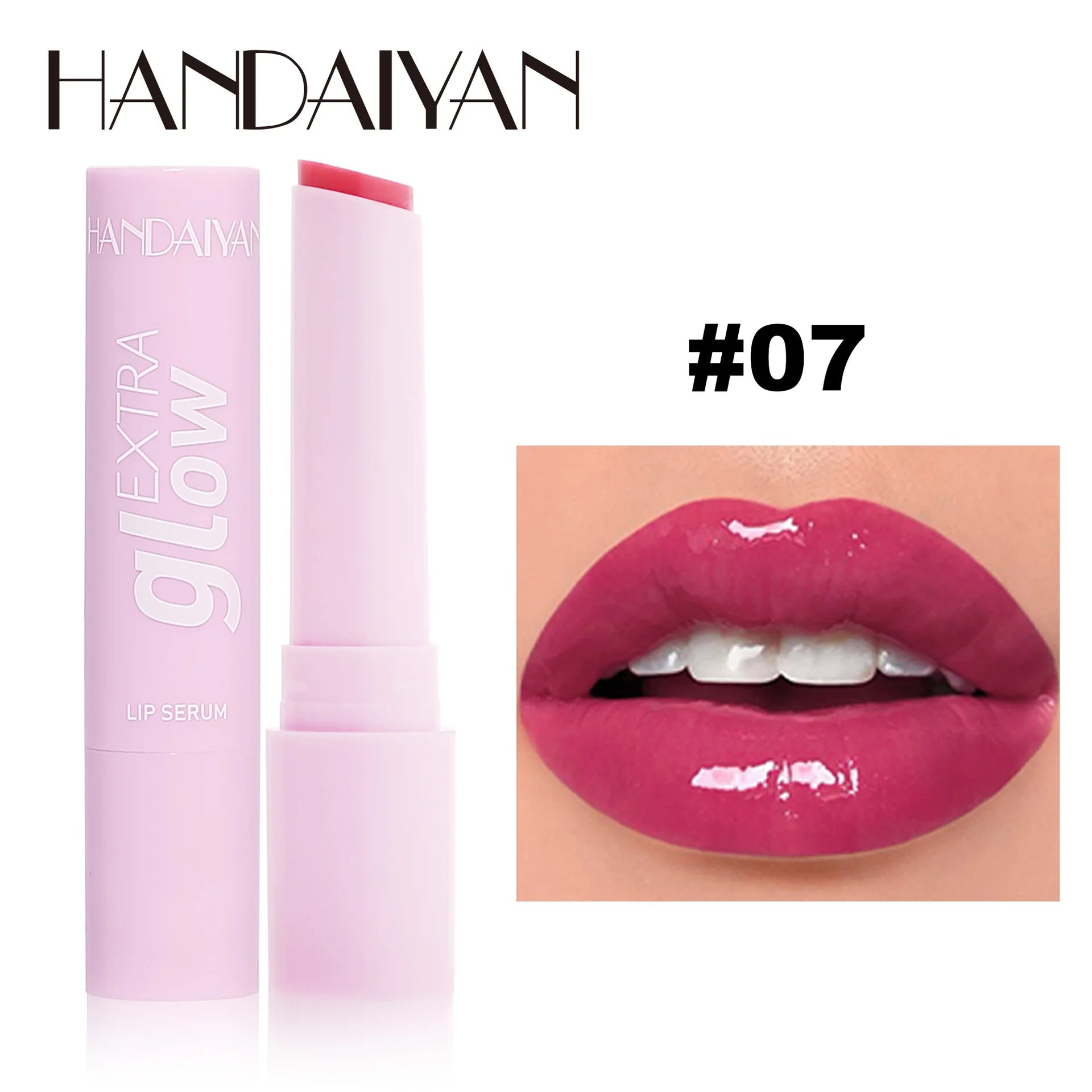 Handaiyan Long Lasting Lipstick Waterproof Moisturizing MIrror Watery Jelly Lip Stick Lip Plumper Lip Balm Makeup -