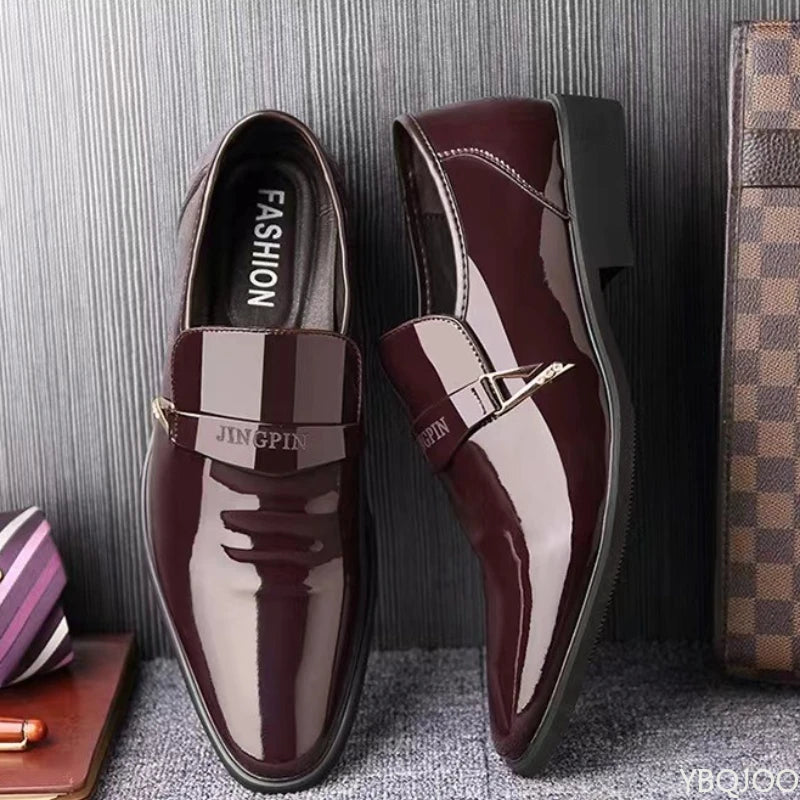 Fashionable versatile new spring autumn men's business formal wear casual comfortable men's shoes elegant thick soled shoes -