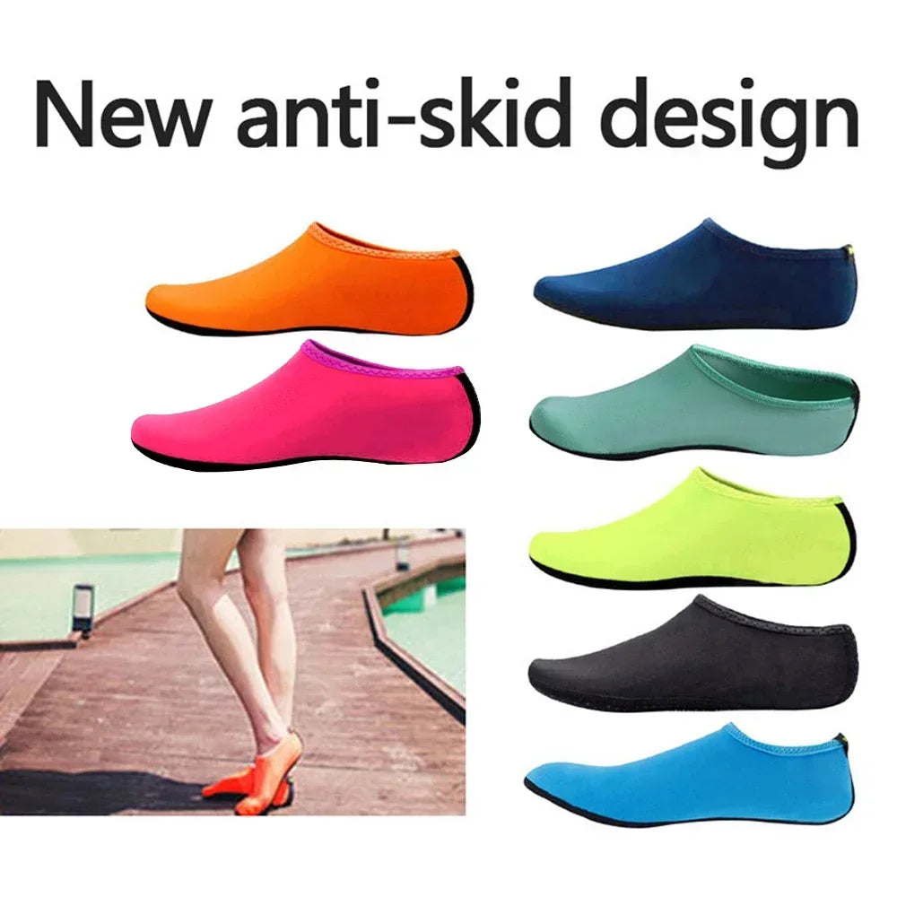 Unisex Water Non-Slip Sneaker Shoes Swimming Diving Socks Summer Aqua Beach Sandal Flat Shoe Seaside Socks Slipper for Men Women -