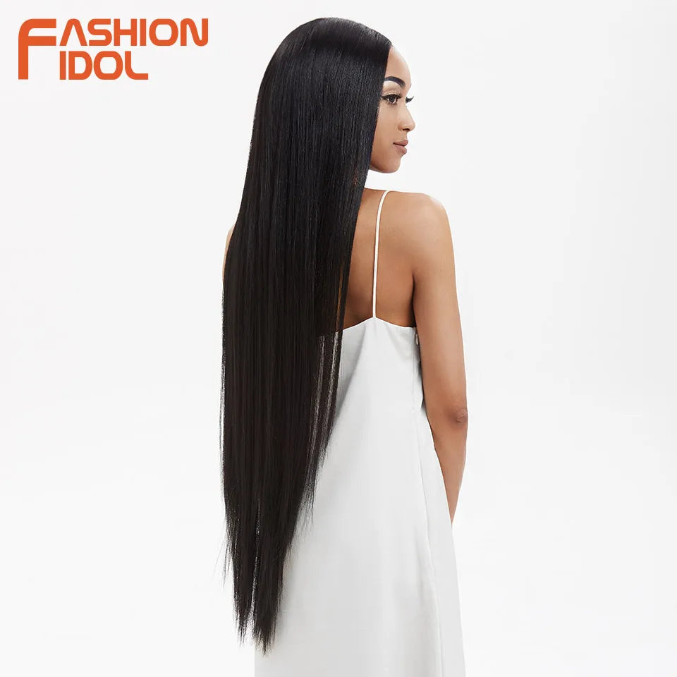 Make a bold statement with this super long 38 straight lace front wig—featuring a stunning Lolita pink and blonde blend, perfect for cosplay and standout style! -