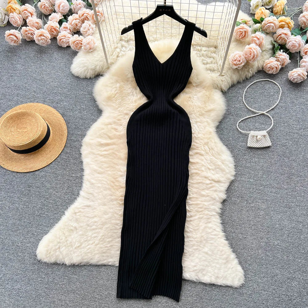 Knitted Dress Slim Fit -