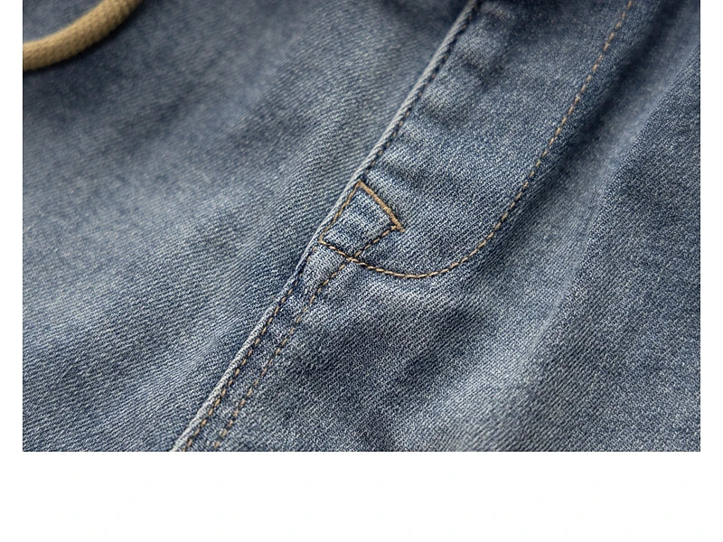 Classic Washed Blue Denim Jeans for Men -