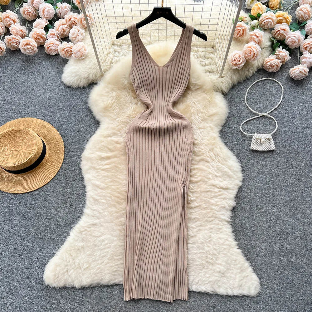 Knitted Dress Slim Fit -