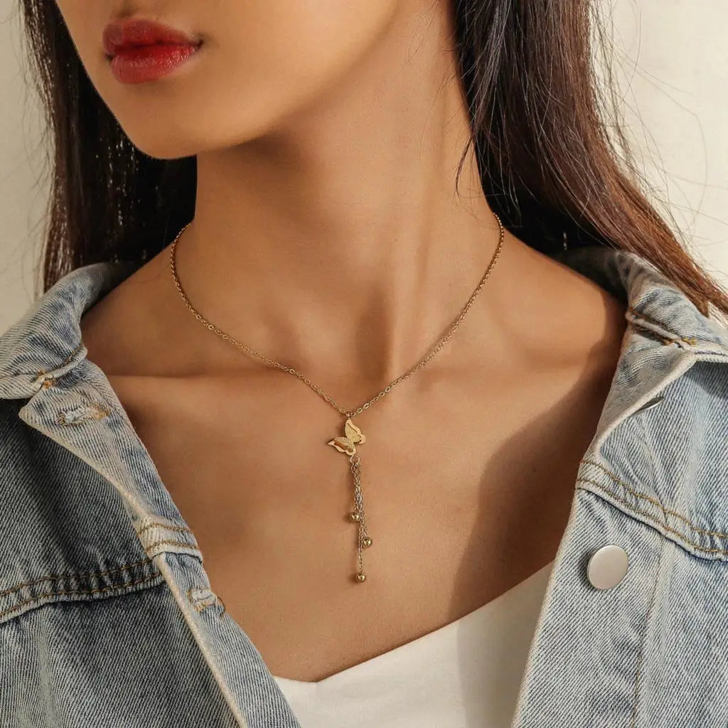 Multilayer Vintage Butterfly Necklace For Women -