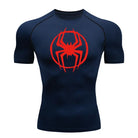 Men's Spider-man pattern compression shirt -