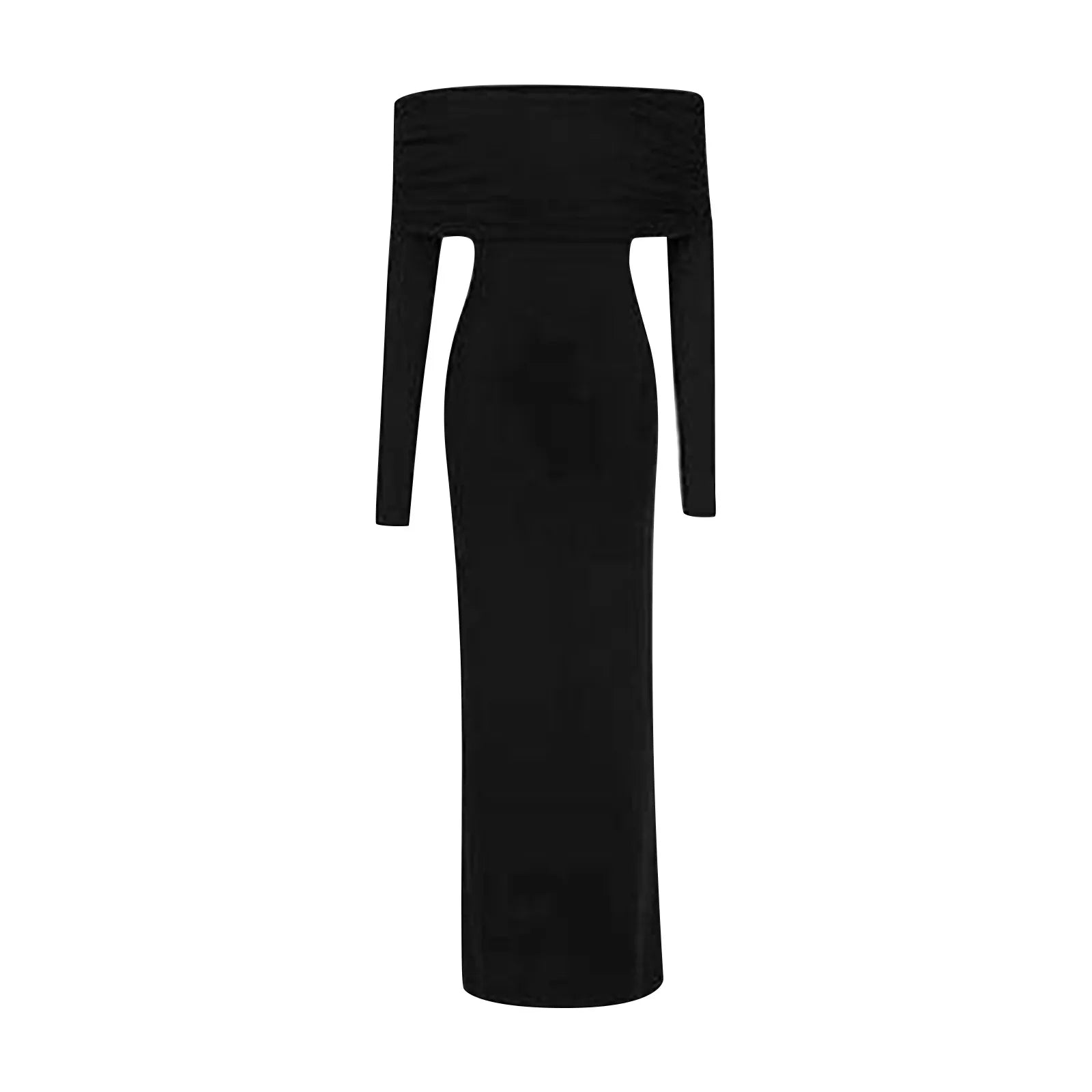 One Shoulder Long Sleeve Dress -