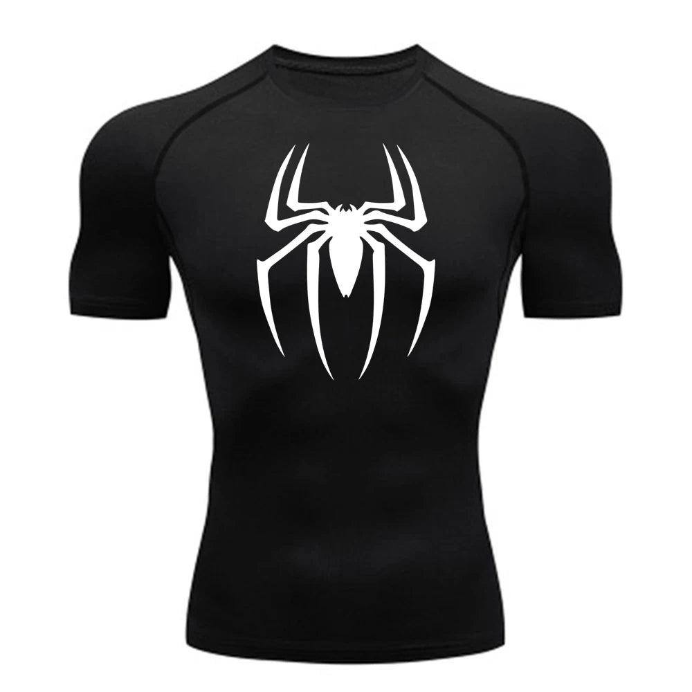 Men's Spider Print Compression Shirt -