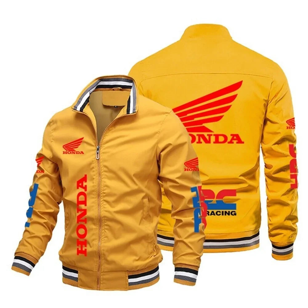 Dress to impress with the latest Honda Moto jacket. Designed for both style and functionality, this new jacket is perfect for motorcycle enthusiasts and fashion-forward individuals alike. -
