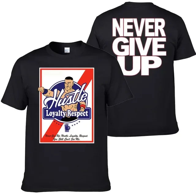 John Cena Wrestling Men's T-Shirt Summer Outdoor Sports Fitness Unisex Tops Casual O-Neck Short Sleeve Tee Casual Men Clothing -