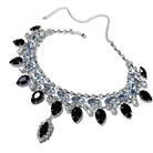 Fashionable personalized black water droplet necklace -