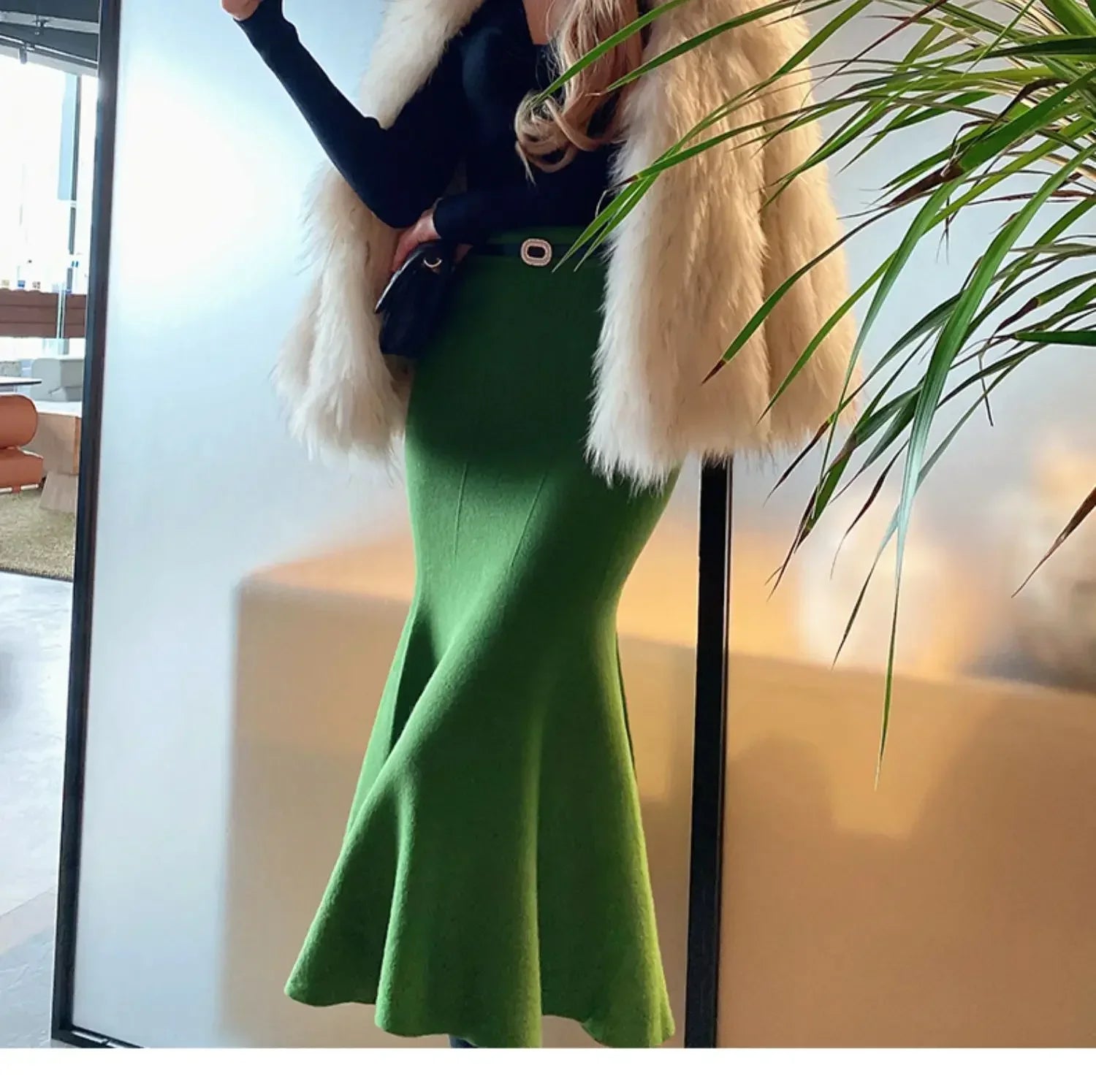 Stay cozy and chic with these fashionable women's long knitted skirts—perfect for stylish comfort all season! -
