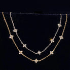Sterling Silver Crystal Flower Bracelet -
