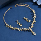 3PC Flower Necklace Earrings Jewelry Set -