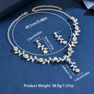 3PC Flower Necklace Earrings Jewelry Set -