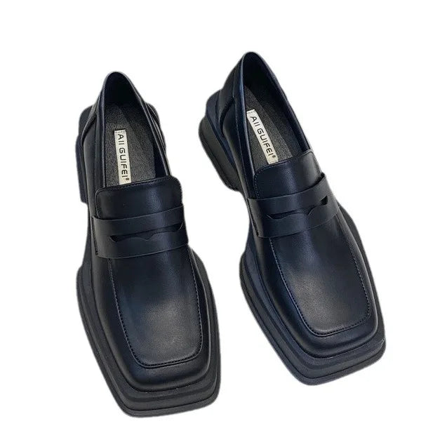 2025 New Women'S Shoes Low Heel Loafers Casual Ladies Slip on Square Toe Shoes Female Elegant Fashion Shoes Zapatillas Mujer -