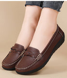 Shoes Women 2025 New Loafers Slip On Flats Leather Shoes Woman Comfortable Flat Shoes Women White Zapatos Mujer Women's Footwear -