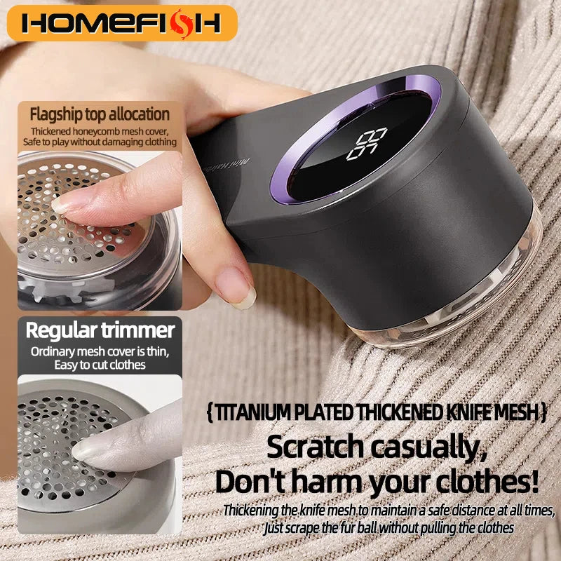 Keep your clothes and fabrics looking fresh and lint-free with this USB charging electric lint remover. Say goodbye to lint and fuzz for a clean and polished appearance! -