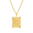 Stainless Steel Initial Letter Necklace For Women & Men -