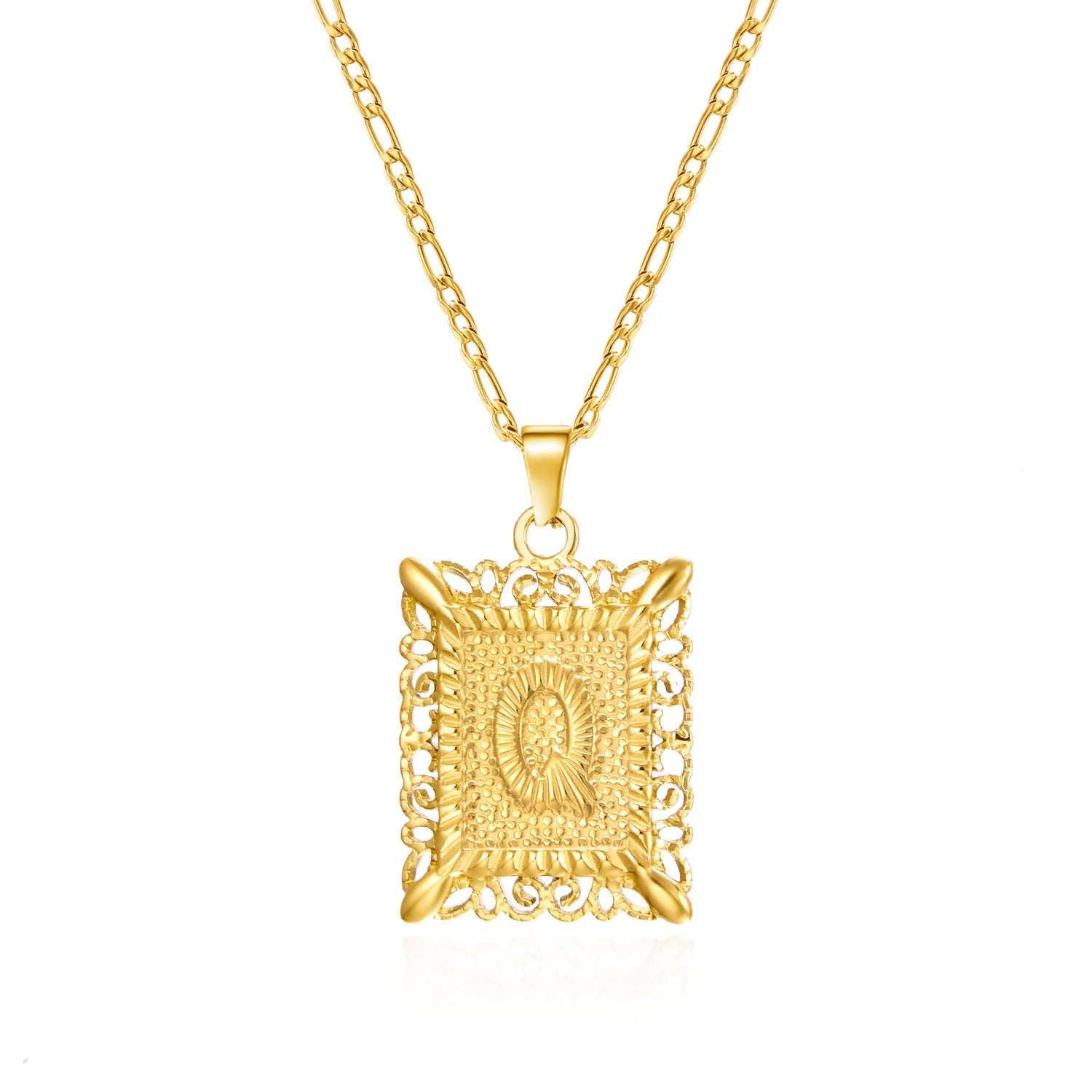 Stainless Steel Initial Letter Necklace For Women & Men -