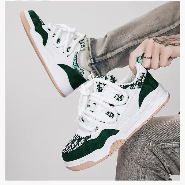 Big Size 36-47outdoor Trendy Couple Style Walking Shoe Student White Board Men's Sneakers Running Hiking Tennis Boy Shoes Casual -