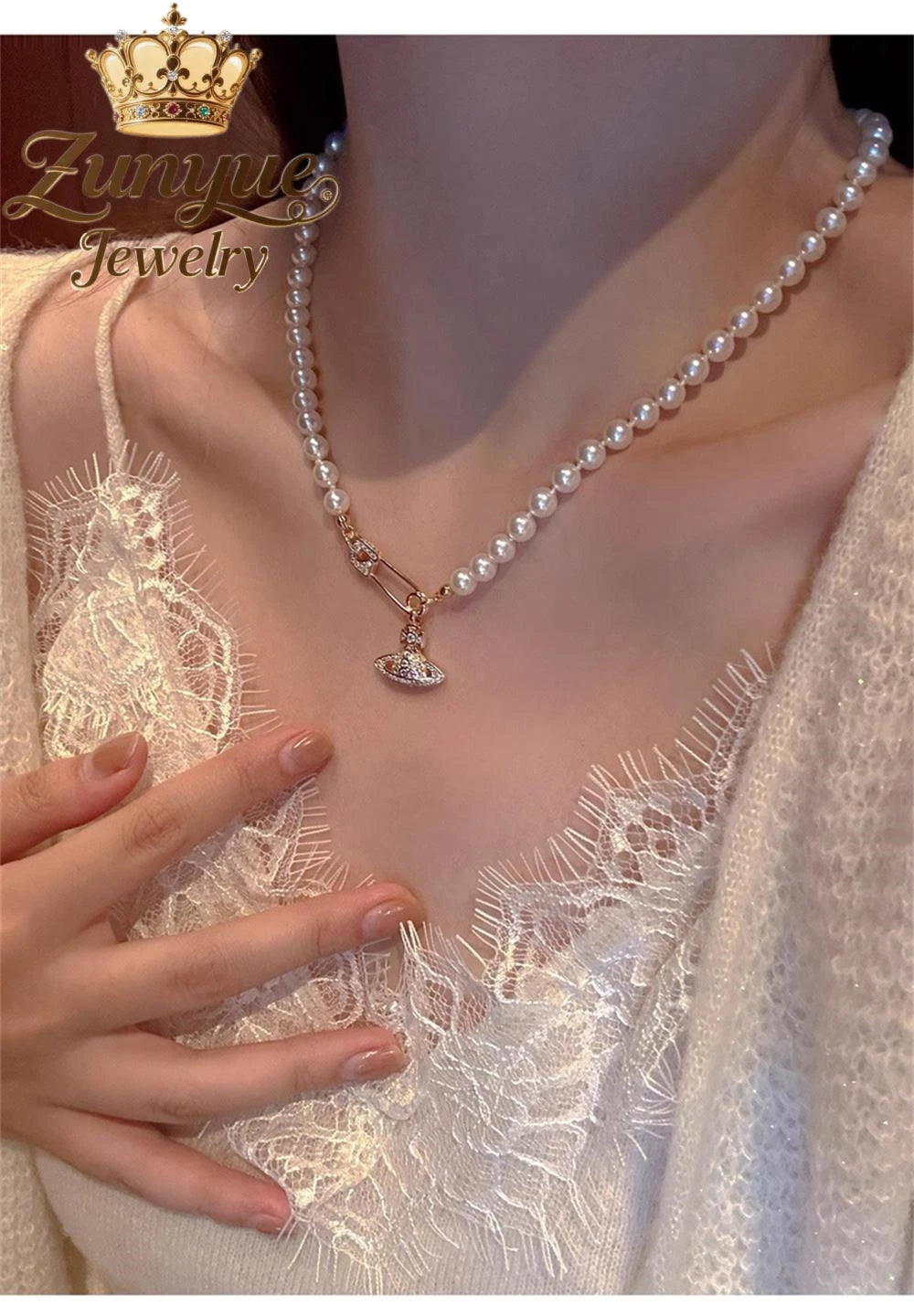 Natural Freshwater Pearl Necklace Exquisite High-end -