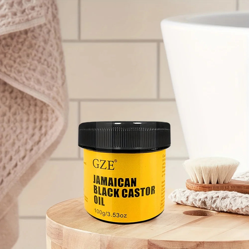 Jam Rock Black Castor Oil Pure Cold-Pressed for Hair Growth, Skin Moisturizing and Scalp Health - Promoting Thick Hair -