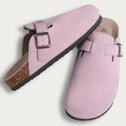 Evshine 2024 Women Cork Slides Classic Clogs For Women Fashion Mules Indoor Home Cork Suede Slippers Outdoor Soft Beach Slippers -