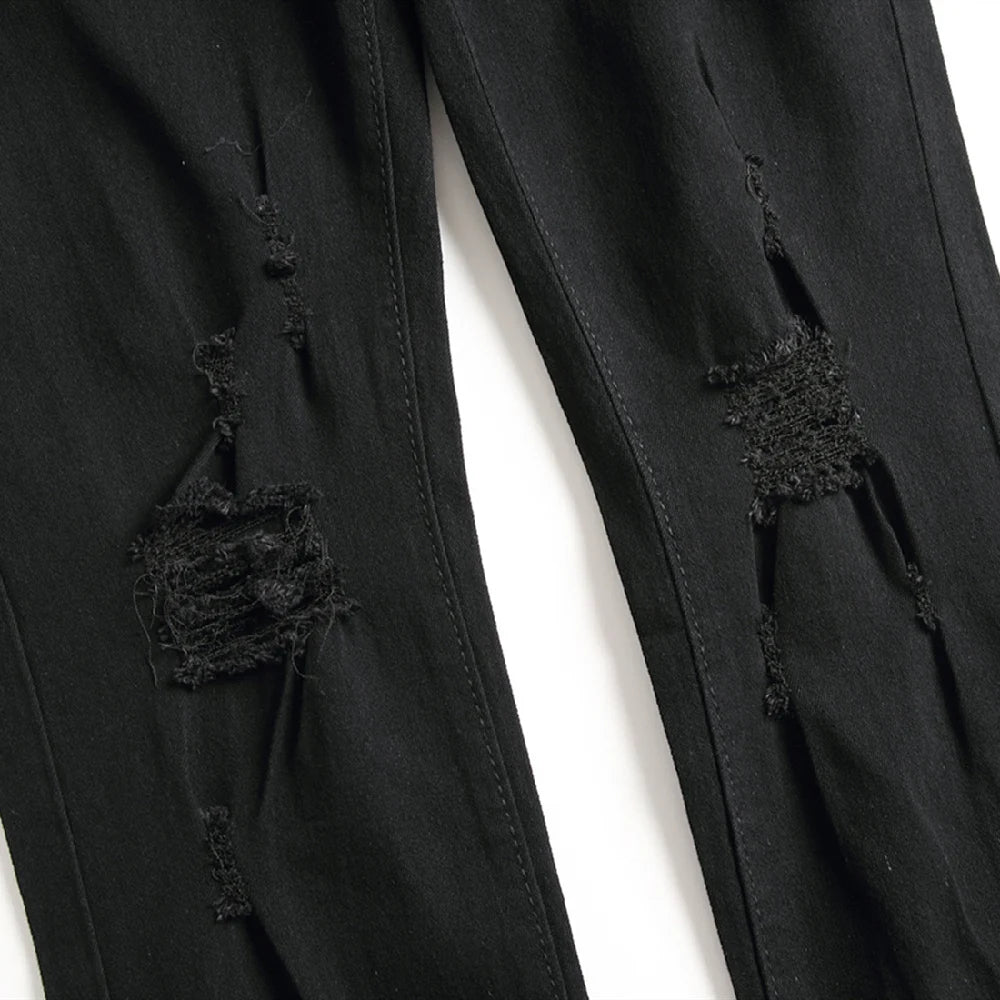 Jeans For Men Ripped Biker Skinny -