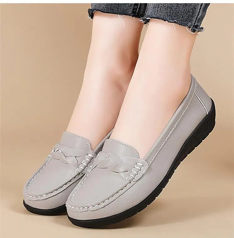 Genuine Leather Women Flats -