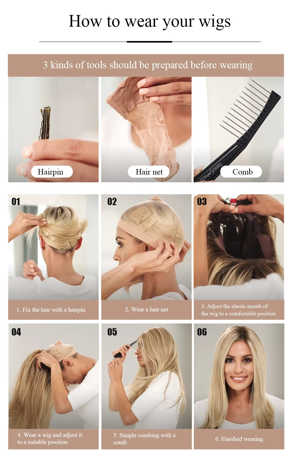 Glow with confidence wearing this ombre blonde platinum 13x6 lace frontal wig—long, straight, heat-resistant, and designed for a natural hairline, perfect for daily wear! -