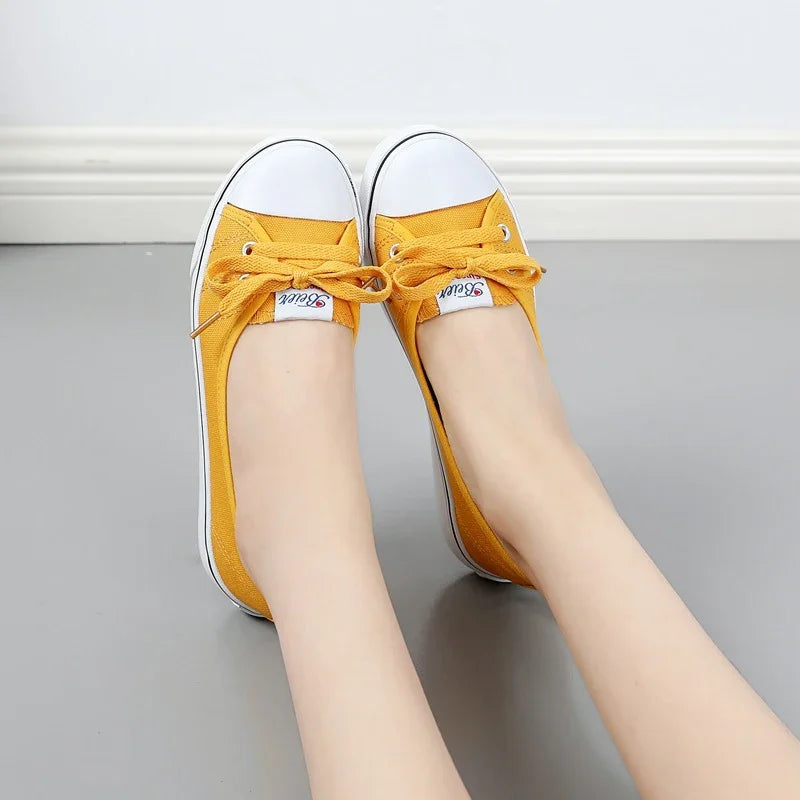 2023Sneakers Shoes for Women Zapatillas Mujer Solid Sapatilha Feminina Zapatilla Tenis Feminino Lace-up White Chaussures Plates -