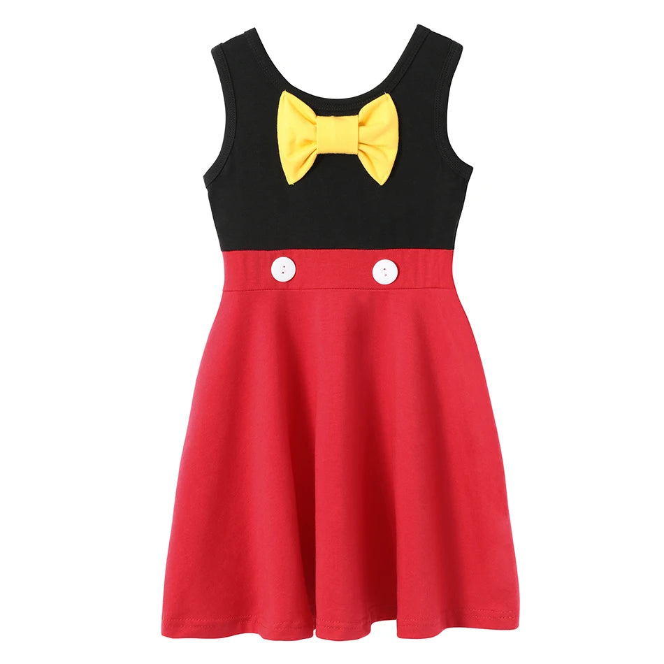 Summer Casual Dress for Girls Mermaid Dress One-Shoulder Sling Short Sleeve Cosplay Princess Costume Casual Vest 2-10 Years -