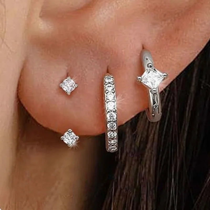 3PCS Leaf Tragus Huggie Earring -