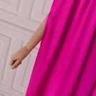 Plus Size 5XL VONDA 2023 Women Stand Collar Elegant Satin Dress Long Bat Sleeve Evening Pleated Maxi Sundress Casual Solid Robe -