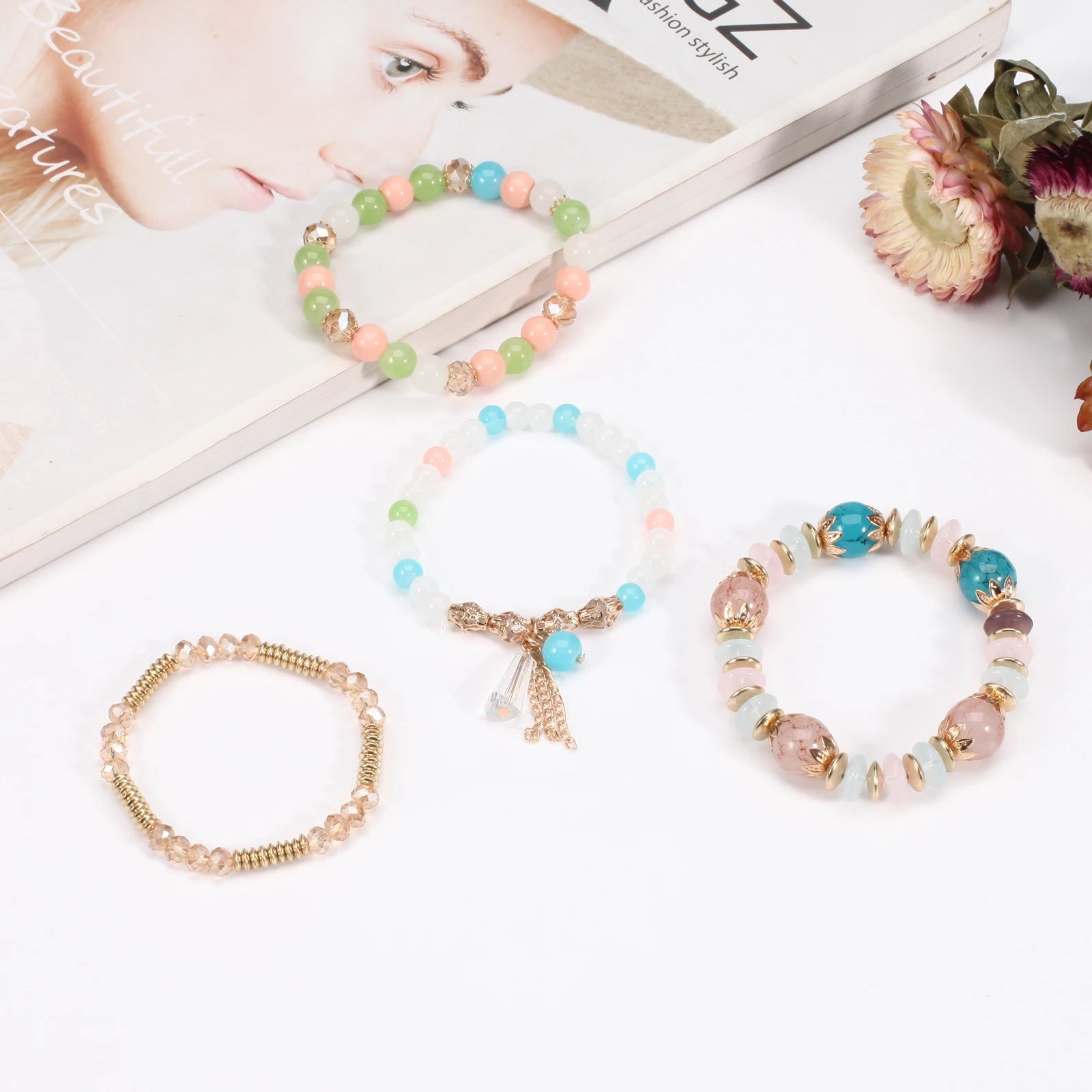 Stackable Bead Bracelets -