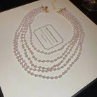 Multi-Layer Pearl Choker Necklace -