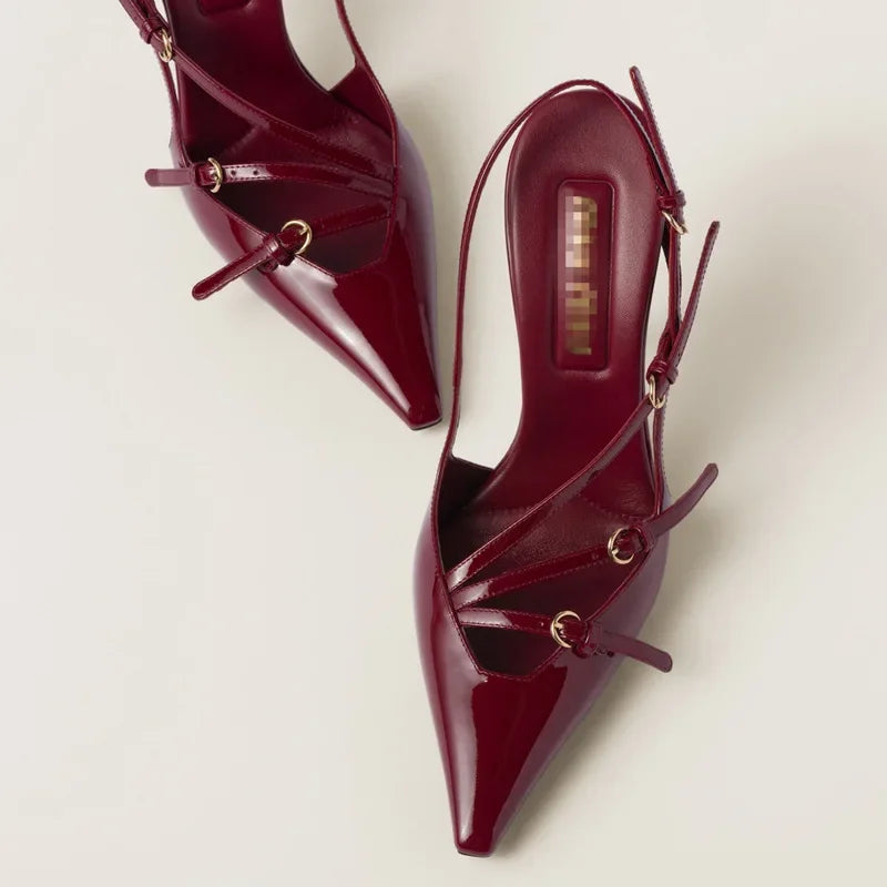 High Heels Pointed-toe Back Loop -