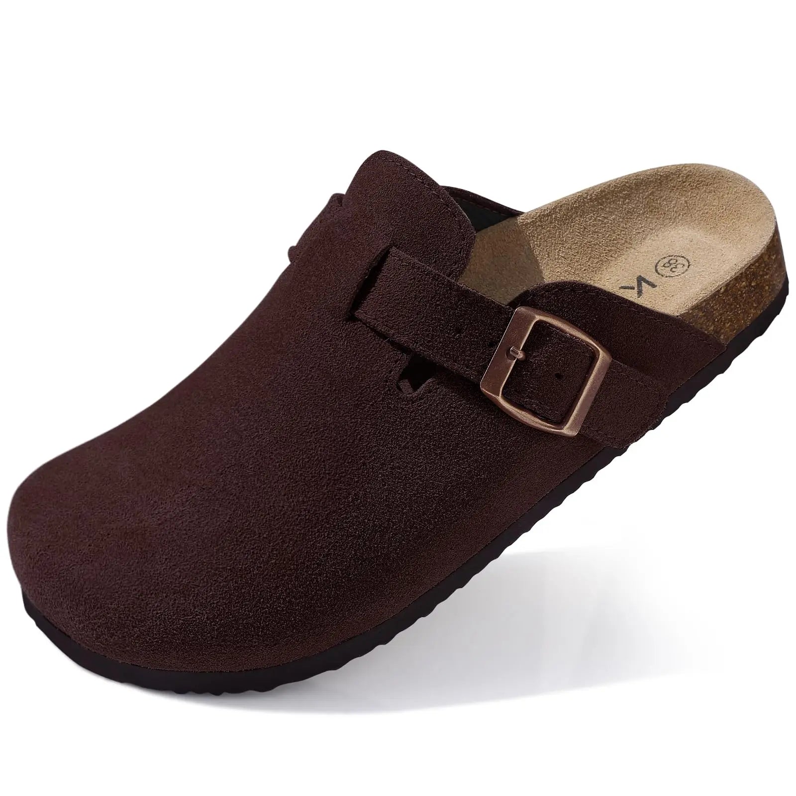 Evshine 2024 Women Cork Slides Classic Clogs For Women Fashion Mules Indoor Home Cork Suede Slippers Outdoor Soft Beach Slippers -