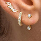 3PCS Leaf Tragus Huggie Earring -